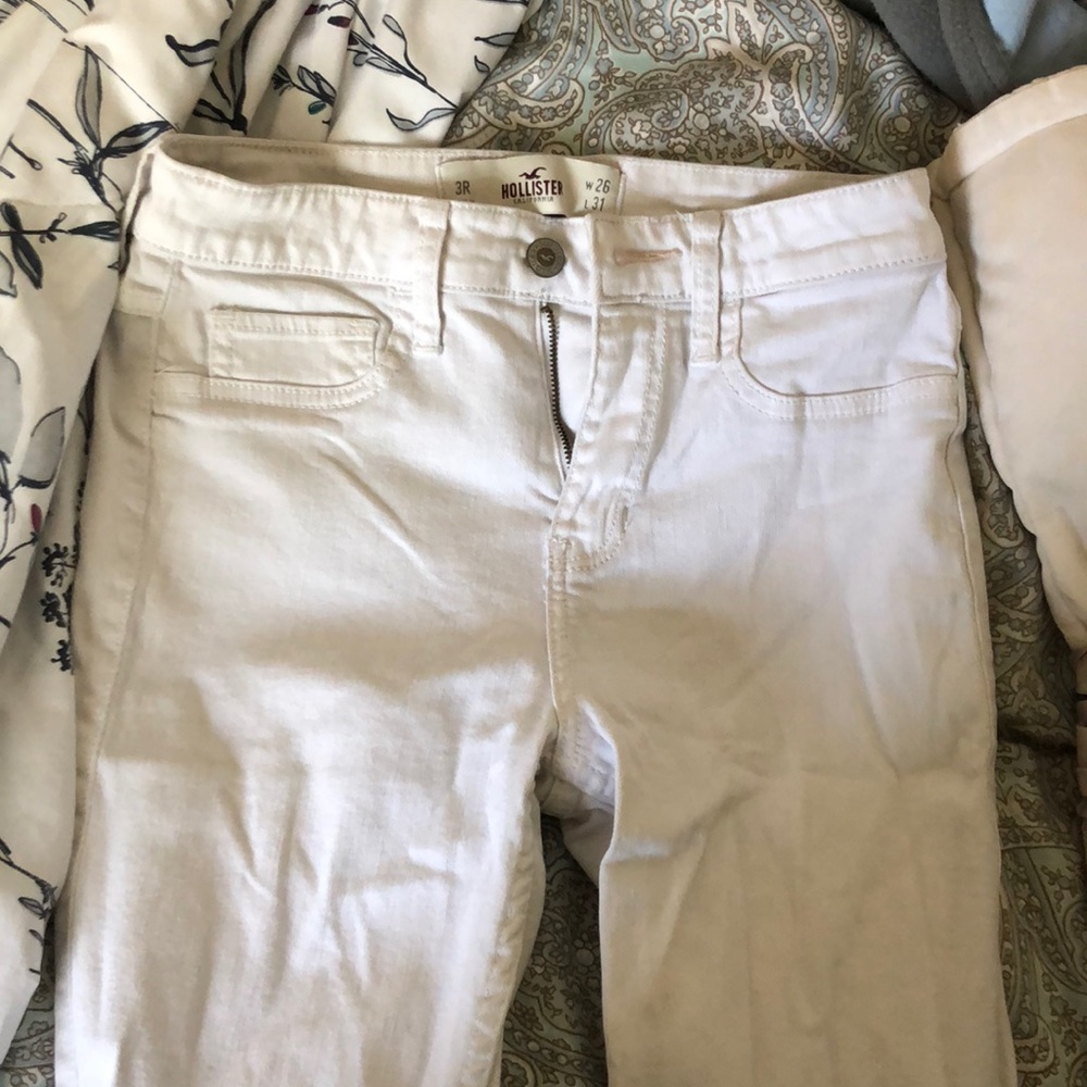 White hol lister SKINNY JEANS